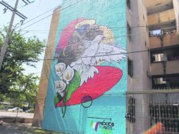 La obra del Colectivo VRS ya está terminada en uno de los edificios.  /