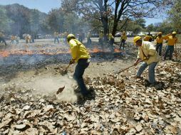 En el combate contra las conflagraciones participaron dos mil 328 elementos de la Conafor. ARCHIVO /