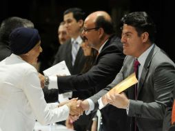 La ceremonia de entrega de diplomas y medallas fue encabezada por el gobernador Aristóteles Sandoval. ESPECIAL /