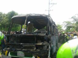 El incendio se habría producido por la manipulación de gasolina por parte del conductor. TOMADA DE @CONCEJOVISIBLES  /