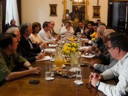 Aspecto de la reunión sostenida entre la oposición venezolana y la Unasur. EFE /