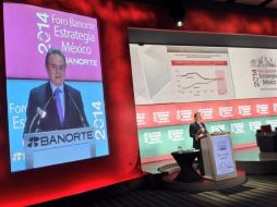 Pedro Joaquín Coldwell, secretario de Energía, durante su participación en el Foro Banorte Estrategia México. ESPECIAL /