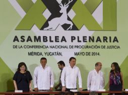 El secretario de Gobernación y el Procurador General de la República clausuraron la Conferencia Nacional de Procuración de Justicia. NTX /