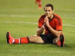 Javier Hernández es una de las alternativas para hacer pareja con Oribe Peralta en la delantera. NTX /