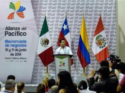El gobernador Aristóteles Sandoval durante la inauguración de la Macrorrueda de Negocios. Foto: ‏@AristotelesSD. ESPECIAL /