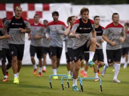 Los jugadores de Croacia en una sesión de entrenamiento. AFP /