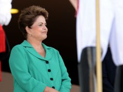Rousseff asistió al estadio Arena Corinthians junto a varios otros jefes de  Estado. AFP /