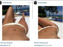 Kim Kardashian presume de su escultural cuerpo en bikini. Foto: Instagram - kimkardashian. ESPECIAL /