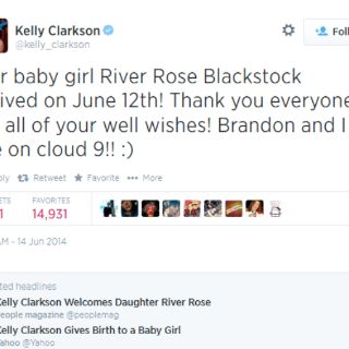 Kelly Clarkson se estrena como mamá