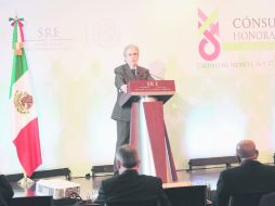 CONACULTA. Rafael Tovar y de Teresa expone la política cultural mexicana ante cónsules honorarios de 57 países. ESPECIAL /