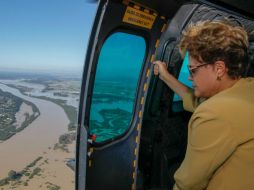 Dilma Rousseff sobrevuela el municipio de Uniao de Vitoria. TOMADA DE planalto.gov.br  /