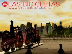 Gilberto Aceves Navarro impulsa el uso de la bicicleta como medio de 'felicidad y salud'. Imagen tomada de @LasBicicletasNY. ESPECIAL /