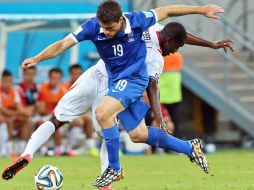 Sokratis Papastathopoulos anotó al último minuto para empatar con Costa Rica. EFE /