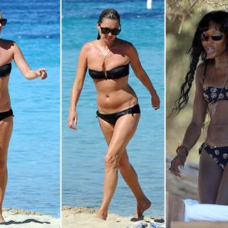 Moss y Campbell lucen sus cuerpos en bikini