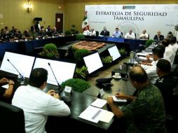 La reunión también es encabezada por Monte Alejandro Rubido y Jesús Murillo Karam. Tomada de @SEGOB_mx  /