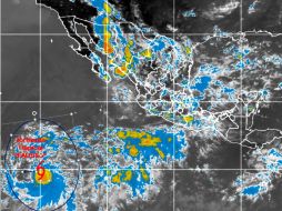 'Fausto' se ubica a mil 840 kilómetros al suroeste de Cabo San Lucas, Baja California Sur. TOMADA DE @conagua_clima ESPECIAL /
