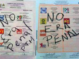 Aunque la ley electoral contempla al voto nulo como una figura real, se estipula que no influyan en el resultado final. ESPECIAL /