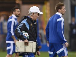 Alejandro Sabella no confirmó el equipo para el choque ante Holanda en la Arena Itaquerao. AP /