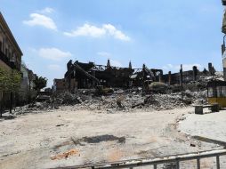 En un mes desarrollarán la cimentación y el sótano en la zona donde estaba el emblemático mercado. ARCHIVO /