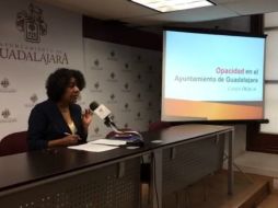 La regidora de MC, Candelaria Ochoa, denuncia que las herramientas y motores de búsqueda no funcionan. ‏Foto: @RegidoresMCGDL. ESPECIAL /