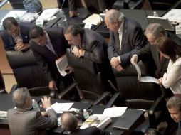 Aspecto de la discusión del tercer dictamen de la reforma energética en el Senado. SUN /