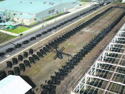 'MÚSCULO' CONTRA LA DELINCUENCIA. En Tala, el Gobierno estatal presentó elementos y equipo de la Fuerza Única Regional.  /