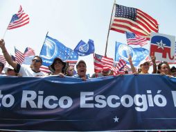 ''Puerto Rico Escogió Estadidad'' es el movimiento que defiende el plebiscito para integrarse como territorio estadounidense. EFE /