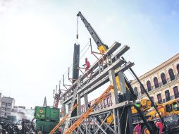 La construcción del nuevo Mercado Corona va de forma acelerada y con la utilización de una novedosa técnica utilizada en Europa.  /