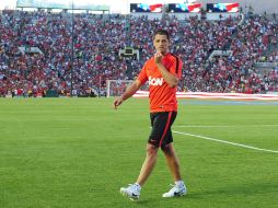 Javier Hernández ha tenido poca actividad en los últimos juegos del Manchester. ARCHIVO /