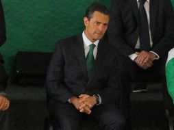 Enrique Peña Nieto reconoce al Congreso por la aprobación de las reformas a las leyes secundarias en materia energética. NTX /