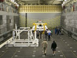 La nave simulada sirvió para el entrenamiento de varias cuadrillas. AP /