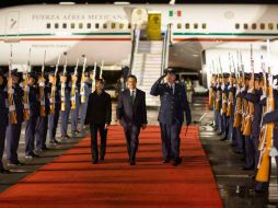 El Presidente Peña Nieto llega a la medianoche de este miércoles a la capital colombiana. ESPECIAL /