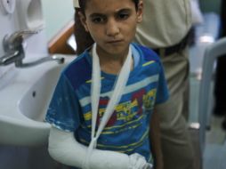 Algunos de los menores han sido heridos por ataques contra escuelas e instalaciones de la ONU, así como en hospitales. AP /