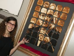 La obra que más llamó la atención fue 'A Toast to Bill Murray', una pieza de 35 tostadas de pan que figuran la cara del actor. EFE /