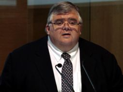 Agustín Carstens durante la presentación ante la Junta de Gobierno del Banco de México del Informe trimestral abril-junio. NTX /