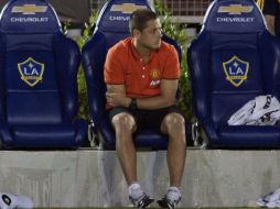 Todavía no se confirma si Javier Hernández tendrá un lugar con el club del técnico holandés Louis van Gaal. ARCHIVO /