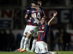 Los jugadores del San Lorenzo festejan el triunfo. AFP /