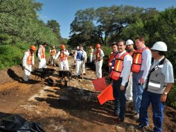 El gobernador Guillermo Padrés pone en marcha la estrategia ''Salvemos al río''. NTX /