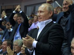 El presidente ruso, Vladimir Putin asistió hoy a la 'Copa Mundial de Judo'. AP /
