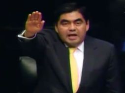 Miguel Barbosa Huerta fue elegido como presidente para la conducción de los trabajos del tercer año de la 62 Legislatura. ESPECIAL /