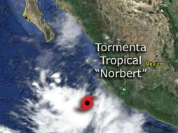 Esta mañana, Norbert se localizaba a 285 kilómetros al suroeste del puerto de Manzanillo. ESPECIAL /