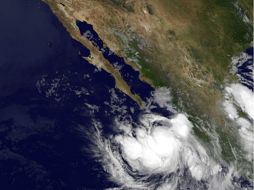 Fotografía satelital que muestra a la tormenta tropical ''Norbert'' sobre el Océano Pacífico. AFP /