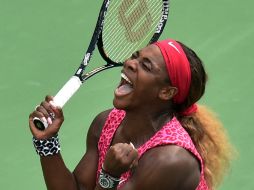 Williams celebra su triunfo sobre la tenista rusa Makarova durante el partido femenil de semifinales del US Open 2014. AFP /