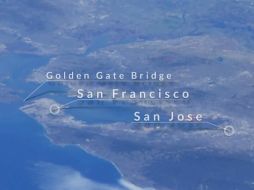 Toma de Estados Unidos, donde se observan las ciudades de San Francisco y San José. ESPECIAL /