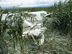 La avioneta Navajo se desplomó por causas desconocidas en una zona rural. ARCHIVO /