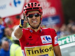 Contador llegó a la meta en solitario después de soltar al británico Froome en el último kilómetro. AFP /