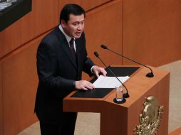 Miguel Ángel Osorio Chong, ante el Senado de la República. NTX J. Pazos  /
