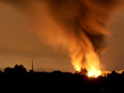 Aspecto del incendio de la fábrica en la localidad de Ritterhude. AFP  I. WAGNER  /