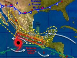 Alertan por la entrada del frente frío dos que afectará a estados del norte del país. TWITTER  @conagua_clima  /