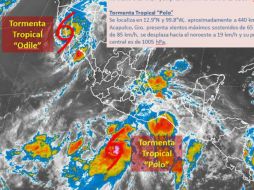 ''Polo'' se desplaza hacia el noroeste a 19 kilómetros por hora. TWITTER @conagua_clima  /